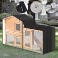 thumbnail image 2 of Rabbit Hutch Cover 210d Durable Thermal Covers Pet Crate Covering For Cage, 2 of 5