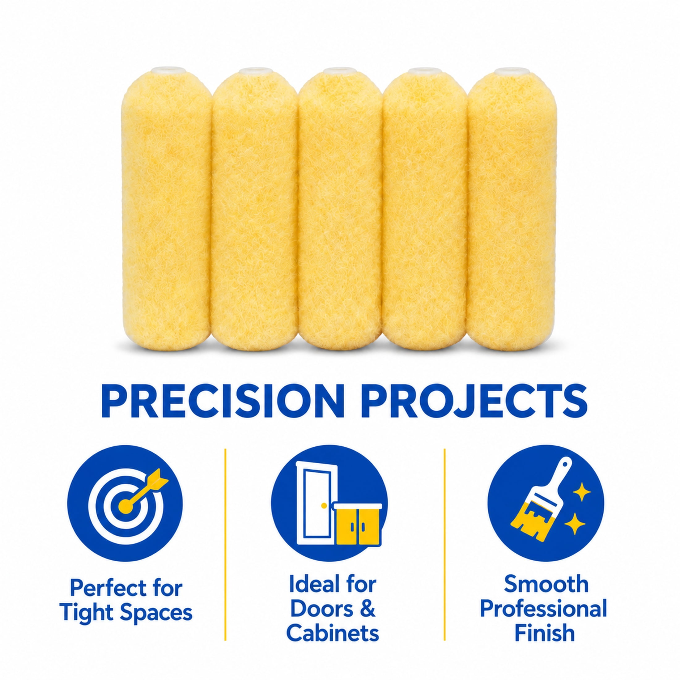 6x1/2 in. BETTER Knit Mini Rollers 5-Pack