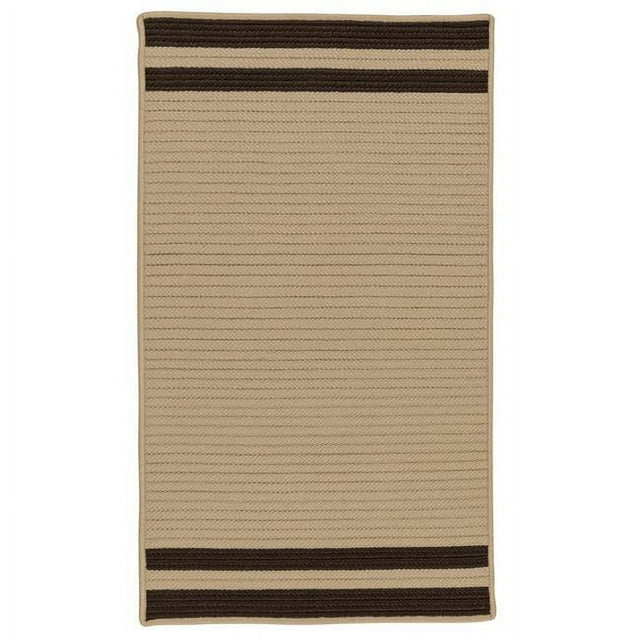 Colonial Mills Rug DE65R048X072S Denali End Stripe Braided Area Rug Mink - 4 x 6 ft.