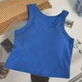 thumbnail image 4 of Women's Bras No Wire Under $5 Solid Color RoundNeck Tank Top With Built In Bra Camisoles For Under Clothes Spaghetti Strap Cami, 4 of 9