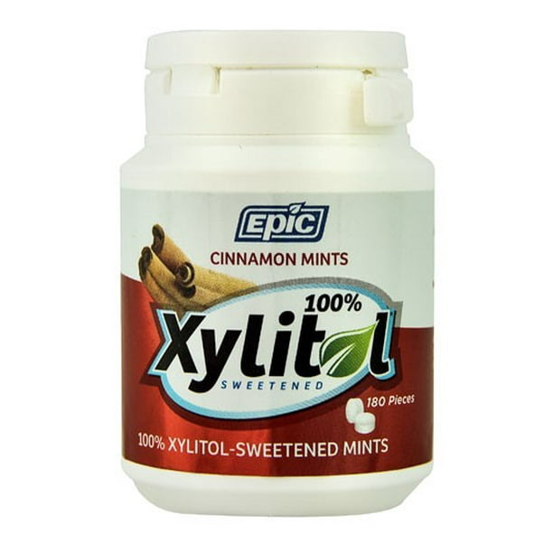 Epic Dental Mints Cinnamon Xylitol Bottle 180 Ct