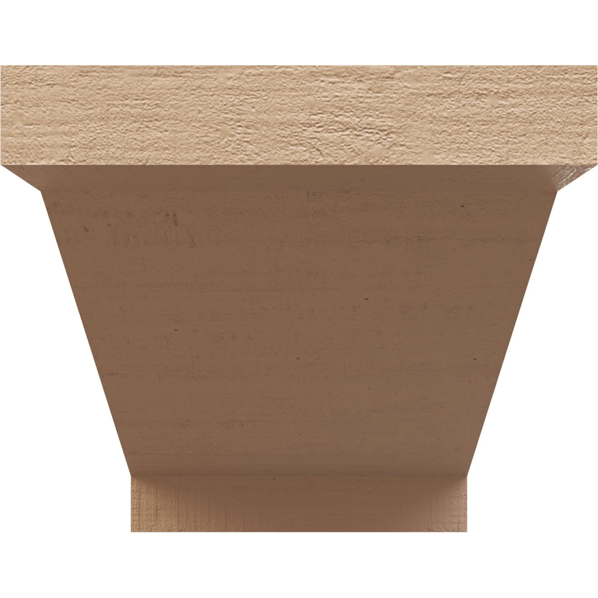 10"W x 20"D x 10"H Wide Burlington Rough Cedar Woodgrain TimberThane Corbel, Primed Tan