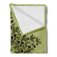 thumbnail image 2 of Olive Green Soft Flannel Fleece Throw Blanket, Branches of Olives Mediterranean Foliage Leaves and Fruit, Cozy Plush for Indoor and Outdoor Use, 60" x 80", Olive Green Green, by Ambesonne, 2 of 5