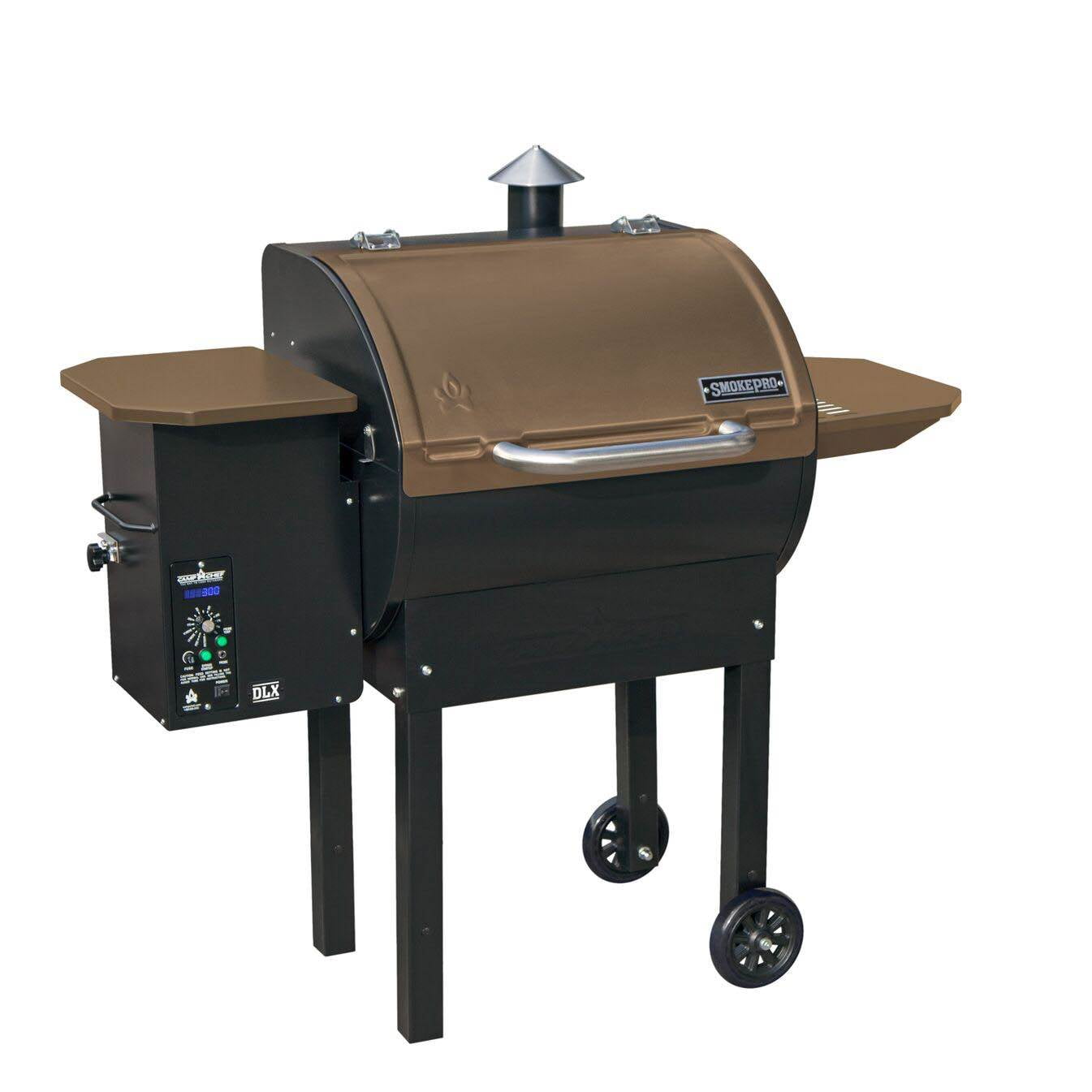 Camp Chef SmokePro DLX Wood Pellet Outdoor BBQ Grill and Smoker, Bronze