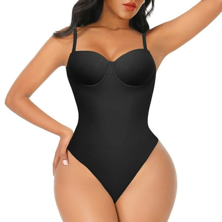 

Luiyenes Invishaper Halft Back Body Shaper Bra Deep V Bra Bodysuit for Women Party Club Night Shapewear