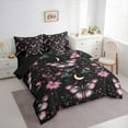 thumbnail image 3 of Homewish Boho Butterfly Bedding Comforter Set 7 Pieces, Chic Flower Floral Full Bedding Set, Hippie Moon Print Fitted Sheet Flat Sheet, Breathable Home Decor, 3 of 8