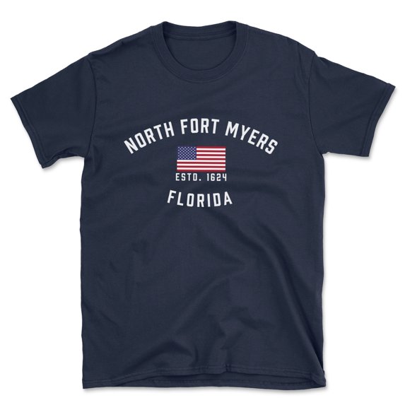 North Fort Myers Florida Patriot Men's Cotton T-Shirt