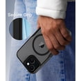 thumbnail image 7 of for iPhone 15 Case, Compatible with MagSafe, Translucent Matte Shockproof Anti-Slip Anti-Fingerprint Pocket-Friendly Phone Case Cover - Black, 7 of 7
