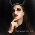 thumbnail image 3 of Diadema de cuernos de diablo TUNC negro accesorios para el cabello para Halloween, 3 of 4