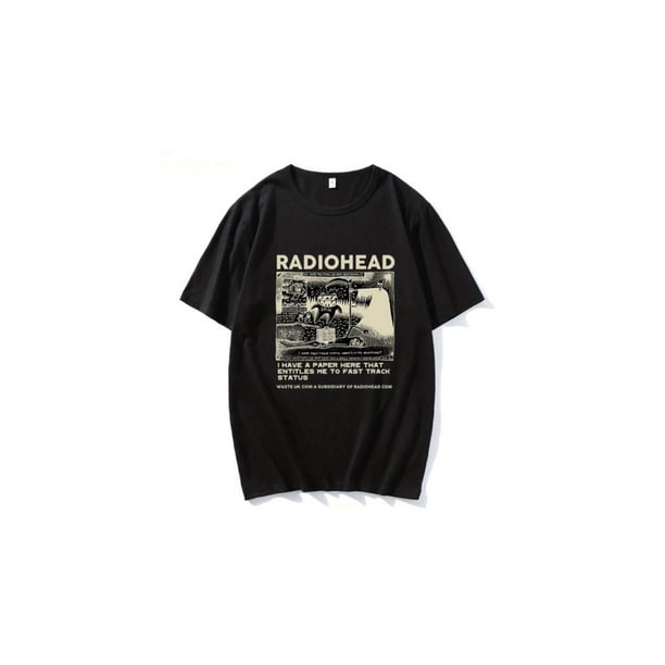 Vintage Radiohead Graphic Tee For Men and Women Comfortable Cotton Crew Neck unisex T-Shirt With Classic Band Print Stylish and Soft Fabric Perfect For Casual Wear all Year Round