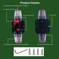 thumbnail image 3 of czcpp-Circuit Breaker Réinitialisation Manuelle Fusible Étanche Inverter pour Voiture ATV Marine Trolling Motors Bateau Protection de Puissance 12V-48V DC, avec Outil Hexagonal Intérieur & Vis (60A), 3 of 4