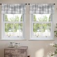 thumbnail image 2 of LALILO Kitchen Curtain Valance Blue Christmas Winter Xmas Rod Pocket Window Curtain 52"x 18" Set of 2, 2 of 5