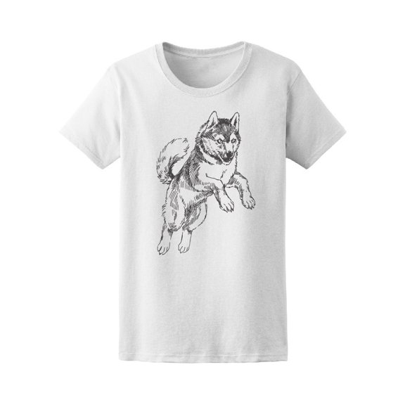 Siberian Husky Jumping Tee Men's -Image by Shutterstock