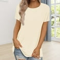thumbnail image 2 of WTXUE Women'S T-Shirts Womens Short Sleeve Round Neck Shirts Summer Saving Top Basic Tee, White Medium, 2 of 9