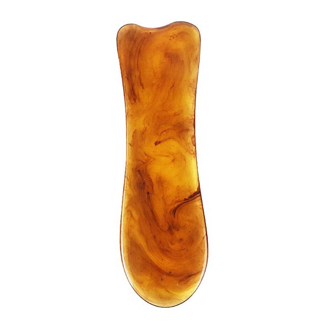 Qarigey Rascador de resina Natural para terapia de acupuntura, SPA, espalda corporal, tablero de cera de abejas Guasha masajeadores forma de pez