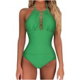 thumbnail image 2 of Bañador de una pieza para mujer, cómodo, liso, con almohadilla en el pecho, sin aros, Bikini OAVQHLG3B Store  lin121212, 2 of 4