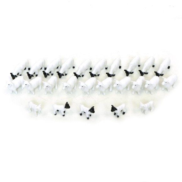 Paquete de 25 Figuras de Ovejas y Corderos Variados a Escala 1/64 de ERTL
