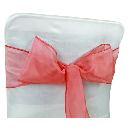 

Darling Souvenir Pack Of 25 Organza Chair Sashes Bow Sash For Wedding & Events Supplies Party Decoration Chair Cover Sash - Colors Available