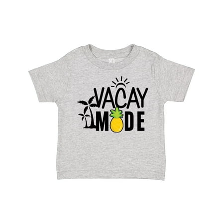 

Inktastic Vacay Mode with Palm Trees Sun and Pineapple Gift Toddler Boy or Toddler Girl T-Shirt