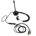 thumbnail image 4 of Auriculares telefónicos Altavoz profesional Ajuste de volumen Micrófono Silenciador Monoaural PC Auriculares de negocios Negro, 4 of 12