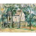 thumbnail image 3 of Cezanne, Paul 24x20 Black Modern Framed Museum Art Print Titled - House and Trees, 3 of 5