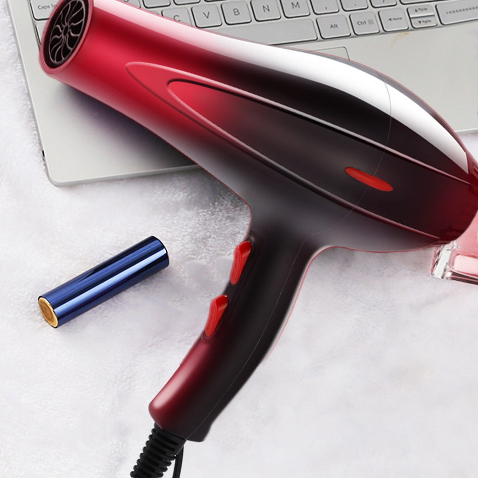 Iumwxz 110V Hair Dryer for Women and Men with 5 Heat Settings, Fast Drying High Power Motor and Concentrator Attachment, Compact Design for Home Salon Gym Travel