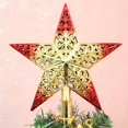 thumbnail image 5 of Naiovety 1pc de la parte del árbol de Navidad brillo estrellas colgar de Navidad decoración árbol Topper Navidad suministros de decoración Rojo 2Conjunto, 5 of 5