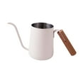 thumbnail image 2 of Rongfmy Drip Coffee Maker with 250ml Kettle, 4mm Anti-Hot Wooden Handle Spout, Gooseneck White, 2 of 9