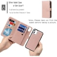 thumbnail image 2 of Wallet Case Compatible with iPhone 11 Detachable 2 in 1 Magnetic Zipper Case,[6 Card Slots] [Wrist Strap] [Stand Feature] Luxury Leather Slim Cover Case for iPhone 11,6.1 inch Rosegold, 2 of 15