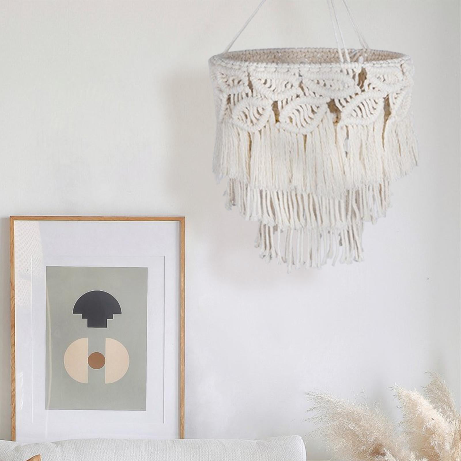 Bvdfgk Macrame ceiling lamp shade shade shade Handmade Modern Bohemianlight Shade Shade A