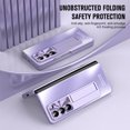 thumbnail image 4 of Decase Luxury Case for Samsung Galaxy Z Fold 5 5G with Hinge Protection, Premium Plating Frosted Hybrid Shockproof with Hidden Stand Screen Protector Slim Case for Samsung Z Fold 5 5G 2023,Purple, 4 of 7
