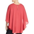 thumbnail image 2 of Vince Camuto Womens Neck Cape Pullover Blouse, Pink, Plus Size, 2X, 2 of 2