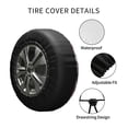 thumbnail image 6 of Kll Eiffel Tower And Butterflies Tire Cover,Universal Wheel Tire Cover For Trailer, Rv, Suv, Truck,Camper And Many Vehicle,(16 Inch), 6 of 8