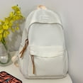 thumbnail image 3 of Nylon Fashion Backpack Casual Candy Color Solid Color Shopper Bag (Green), 3 of 5