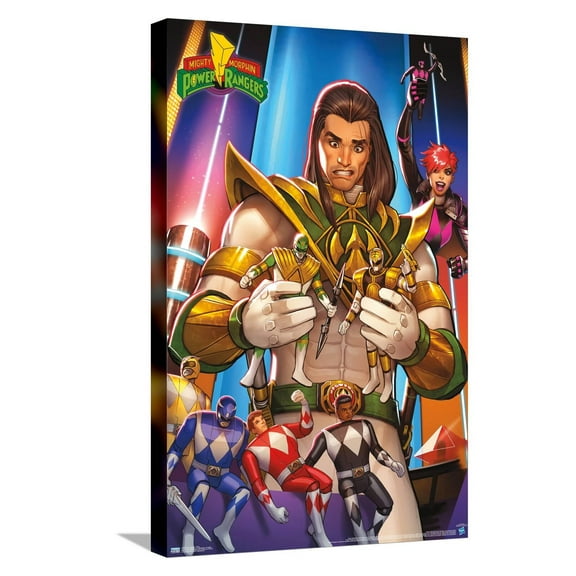 Power Rangers - Retro Canvas Wall Poster, 14.725" x 22.375"