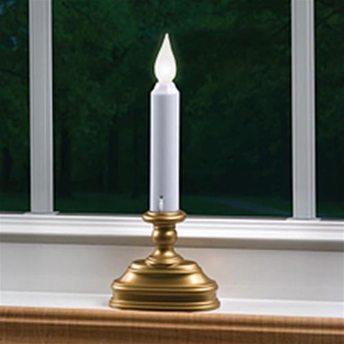 Christmas Lights Antique Base LED Window Candle Battery Operated Auto