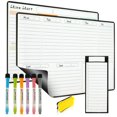 thumbnail image 1 of Magnetic Chore Chart Dry Erase Weekly Calendar Whiteboard Set for Fridge & 6 Markers  12” x 16”, 1 of 10