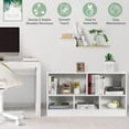 thumbnail image 5 of SLSRFD 5 Cube Bookcase, 2-Tier Wooden Storage Organizer, Modern Open Bookshelf Display Cabinet for Living Room, Bedroom, Hallway, Kids' Playroom, 44"x12"x24"(White), 5 of 9