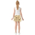 thumbnail image 4 of Girls' Skorts Elastic Waist Skorts with Inner Shorts Athletic Workout Shorts Skirts Bees and Flowers Pattern X-Small, 4 of 9