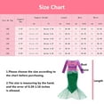 thumbnail image 3 of Girls Ariel Mermaid Tail Costume Dress Cosplay Party Princess Outfits, 3 of 7