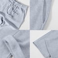 thumbnail image 5 of Havenx Sweatpants for Men Straight Wide Leg Drawstring Sweat Pants with Pockets Elastic Waist Open Bottom Sweatpant Athletic Comfy Y2k Fall Winter Loose Fit Trousers,Light Gray 3XL, 5 of 7