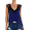 thumbnail image 1 of Women Crochet Lace Spliced Sleeveless Vest V Neck Cami Tops, 1 of 4