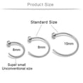 thumbnail image 3 of K-KED 18pcs 20G Nose Ring Small Thin Lip Ear Fake Body Piercing Surgical Steel Hoops-Gold, 3 of 6