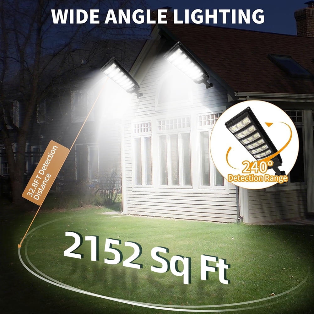 80000LM Solar Street Lights Outdoor, Solar Street Lights Dusk to Dawn, Motion Sensor Solar Flood Security Lights Waterproof, Outdoor Solar Lights for Patio Garage Courtyard