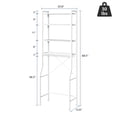thumbnail image 5 of Gianna Over Toilet Bathroom Organizer, 4-Tier Adjustable Storage Rack, Space-Saving Shelf for Tight Areas, White, 5 of 5