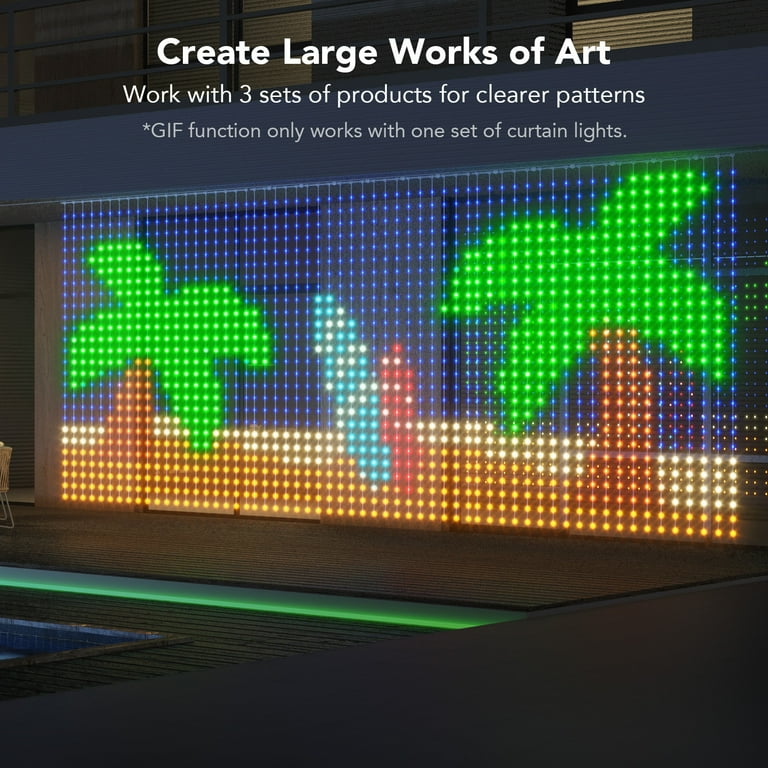 Govee Netflix Indoor 4.92x4.92ft DIY Mode RGBIC LED Curtain Lights