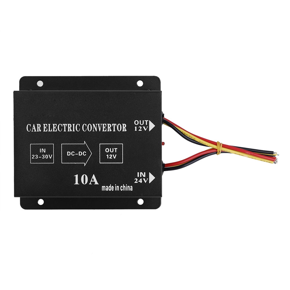Jadeshay Convertidor de Corriente para Coche, camin, CC, 24V a 12V, convertidor de Potencia, inversor elctrico, Reductor de Voltaje, Transformador Reductor(10A/120W)