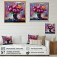 thumbnail image 4 of Designart "Black Vase Holding Bright Pink Blooms" Poppies Floater Framed Wall Art Living Room, 4 of 5