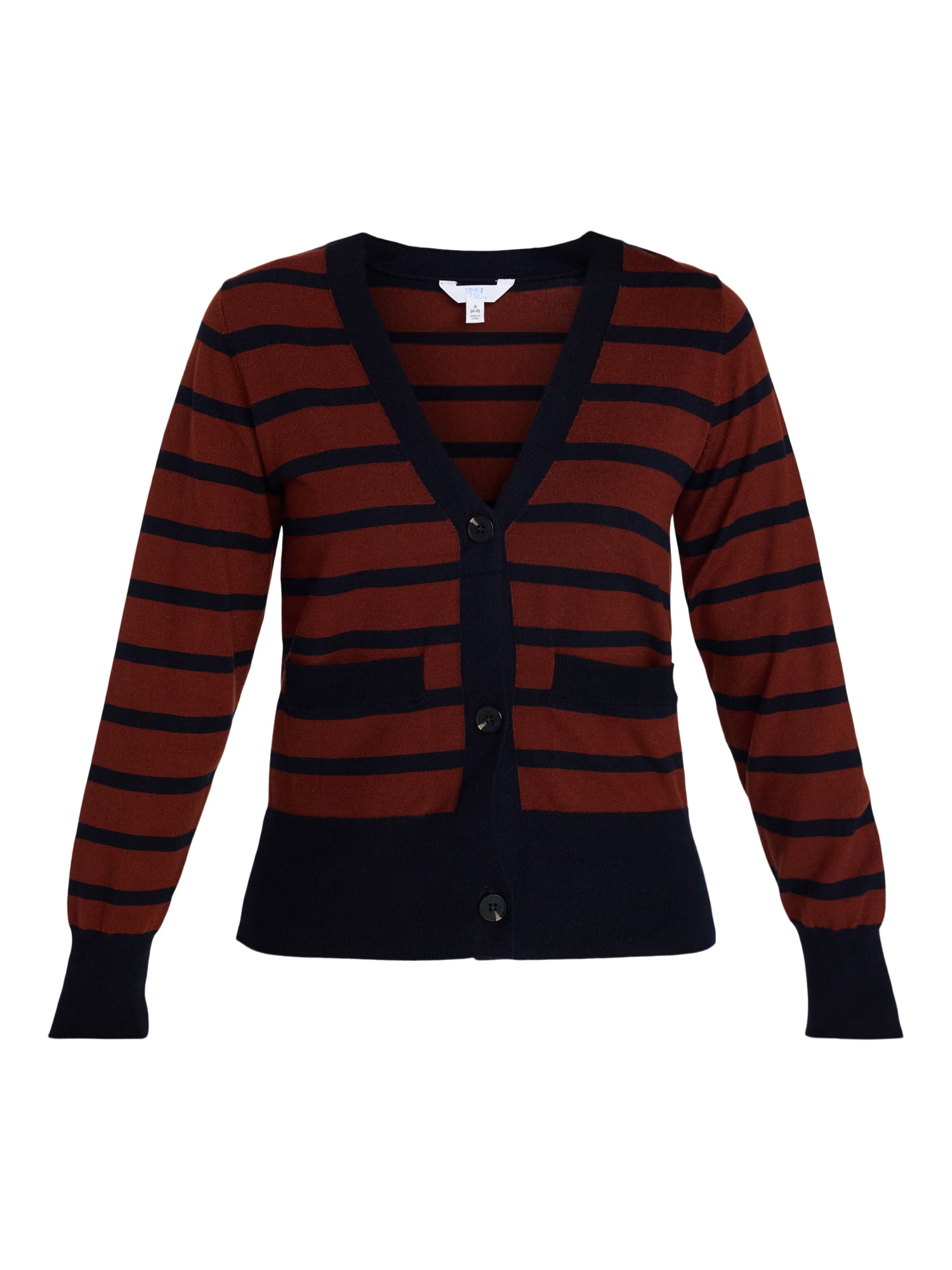 Time and Tru Women's V-Neck Cardigan Sweater, Lightweight, Sizes XS-XXXL