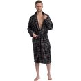 thumbnail image 1 of Men's Soft Plush Fleece Classic or Hooded Robe with Front Pockets, 1 of 7